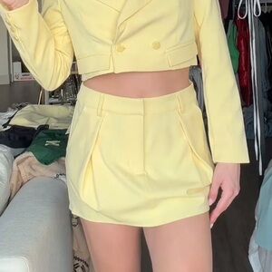 Yellow Women's Mini Skirt